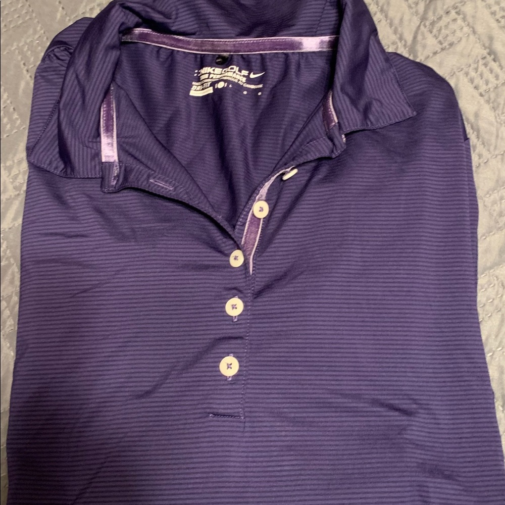 Nike golf tour performance dri fit long sleeve with button size large